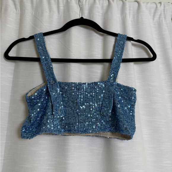 East N West Label Sequin Western Festival Set Vest, Top & Skirt | Size S,XS & 1 - Picture 11 of 17